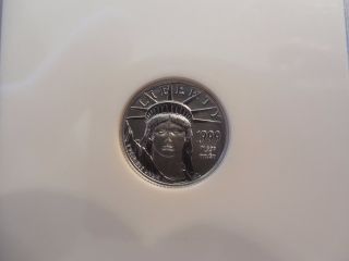 1999 $10 Platinum Eagle Statue Of Liberty 1/10 Oz.  Ngc Ms69 Flawless Beauty photo