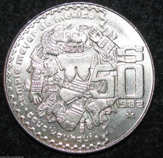 Mexico 50 Pesos 1982 Central America World Coin (combine S&h) Bin - 302 photo