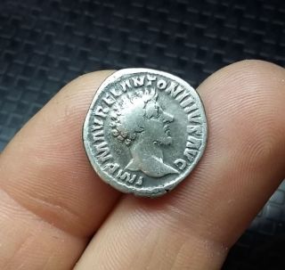Antique Coin Silver Marcus Aurelius Roman Denarius 161 - 180 A.  D 0395 Ca photo