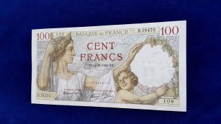 France 100 Francs 1941 Banque De France photo