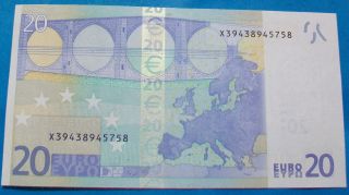 Germany 20 Euros Draghi (1st Edidion) E009 Print X Letter Unc photo