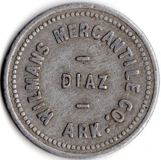 Diaz Arkansas Wilman ' S Mercantile Company Merchant Good For Trade Token photo