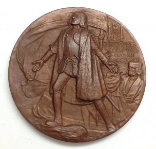 1893 Columbian Exposition Prize Bronze Medal In Metal Case,  Named photo