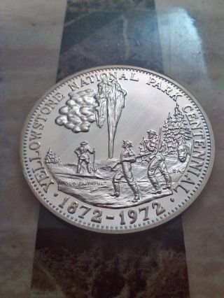 Medal,  1972,  Yellowstone National Park Comm.  Society,  Sterling Silver photo