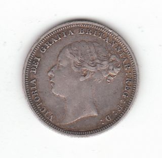 1881 Great Britain Queen Victoria Silver Sixpence.  Vf. photo