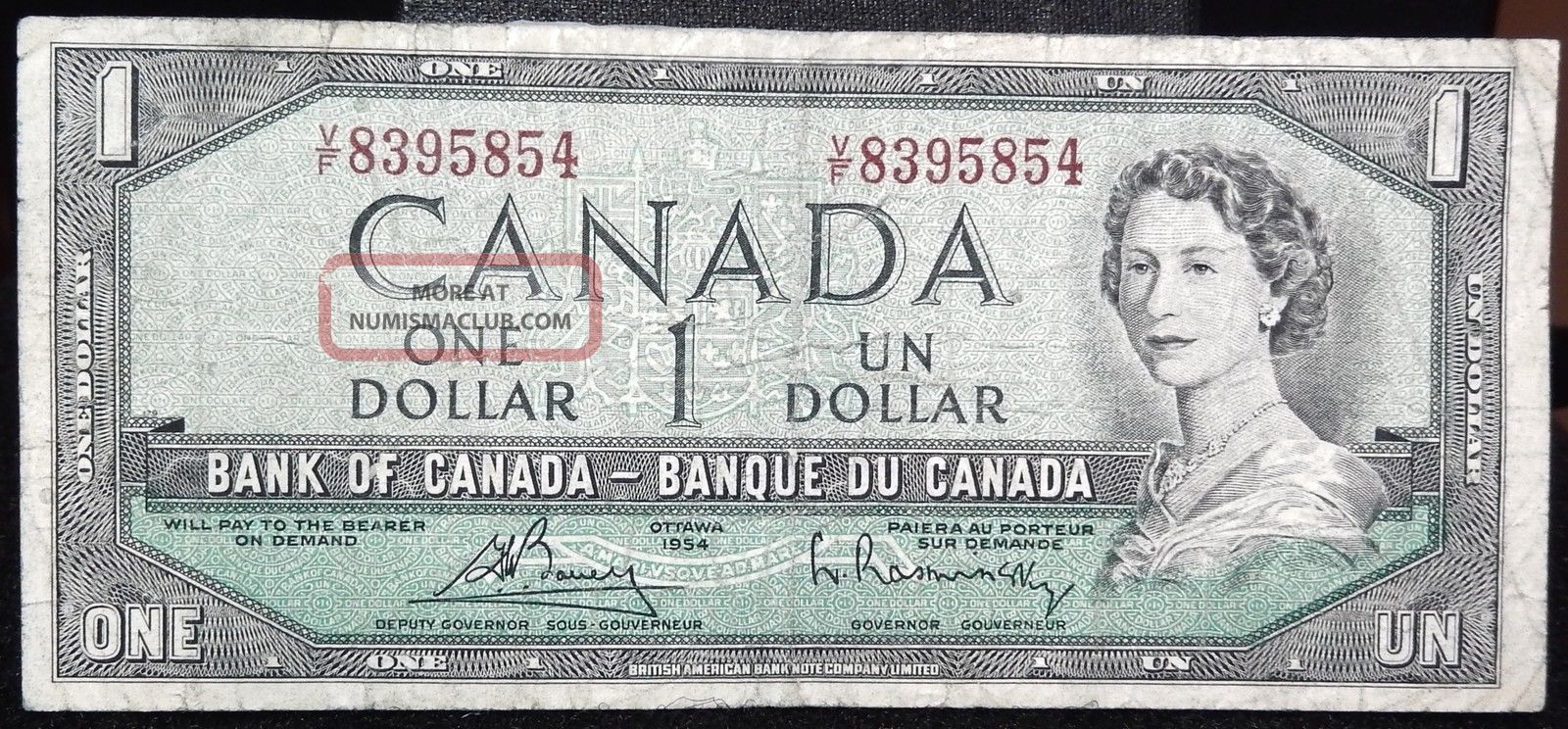 1954-canadian-one-dollar-bill-item-759