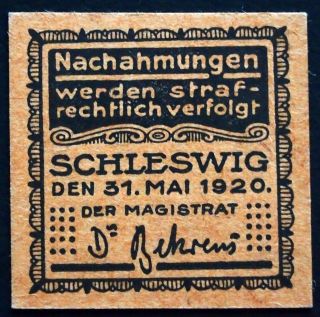 Schleswig 1920 10 Pf Small,  Thick Cardboard Notgeld Germany photo