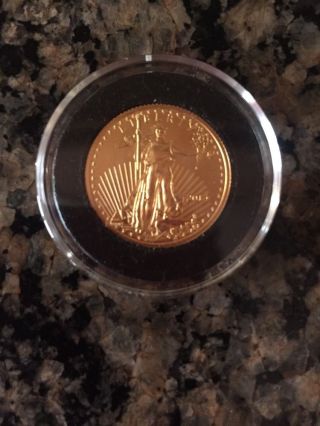 2014 $10 Gold American Eagle 1/4 Ounce Gold Coin - Bu - Uncirculated photo