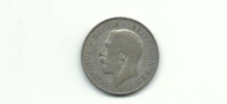 Great Britain Uk 1923 One Shilling Silver Coin photo
