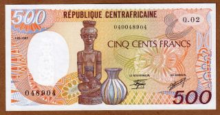 Central African Republic - 500 Francs - 1.  1.  1987 - P14c - Uncirculated photo