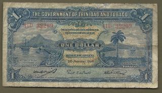 Trinidad And Tobago 1943 $1 2209 photo