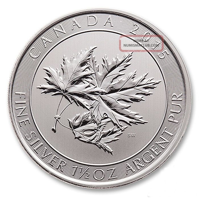 2015 Canada $8 1.  5 Oz Maple Leaf Fine Silver Bullion Coin In Capsule Coins: Canada photo