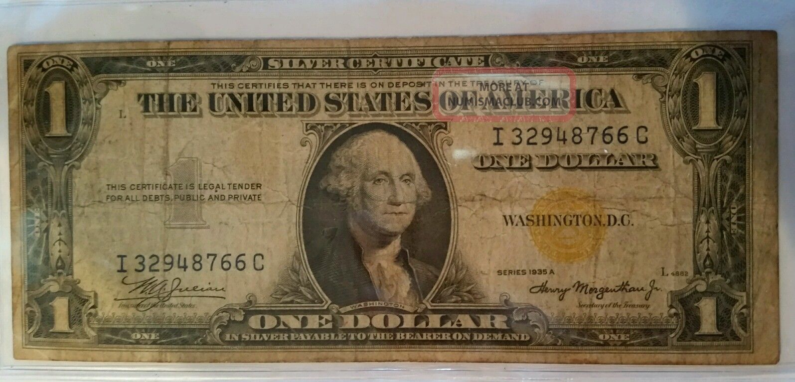 1935a North African Gold Certificate $1 Bill Small Size Notes photo