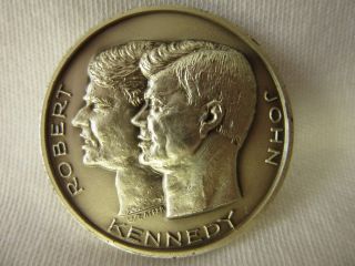 John F Kennedy Robert F Kennedy - Martyrs To Freedom - St.  Of Liberty.  Medal.  11.  6/61 photo