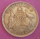 1956 Australia Six 6 Pence - Silver (. 500) – 2.  82 G – ø 19.  50 Mm Decimal photo 1