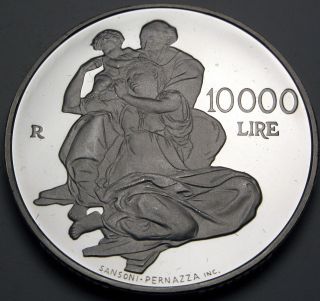 San Marino 10000 Lire 2000r Proof - Silver - Jesus Christ - 2423 猫 photo