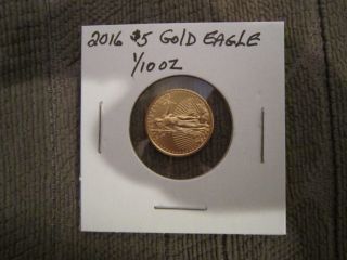 2016 1/10 Oz Gold American Eagle Coin Brilliant Uncirculated photo