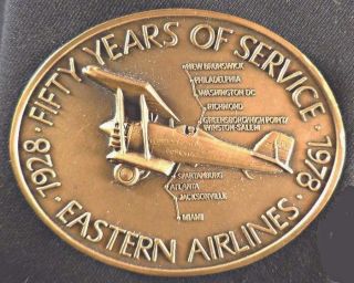 Eastern Airlines Fifty Years Of Service 1928 - 1978,  Bronze Medallion photo