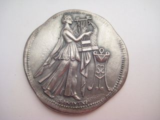 Greek Mythology Sterling Silver Medal Terpsichore Greek Muse Of Dance And Chorus photo