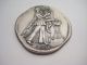 Greek Mythology Sterling Silver Medal Terpsichore Greek Muse Of Dance And Chorus Exonumia photo 2
