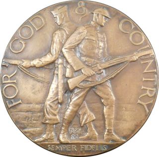 Huge 1922 R Tait Mckenzie American Legion School Award Medal,  Maco photo