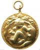 Baby Coming Out Of Flower - Splendid Antique Medal Pendant Exonumia photo 1