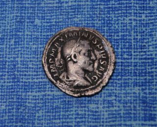 Maximinus I Thrax Fides Reverse Denarius Ancient Roman Silver Coin photo