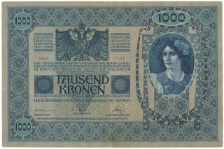 Austria 1902 1000 Kronen (korona) No Overstamp photo