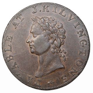 1795 Great Britain Middlesex J.  Kilviinton Halfpenny Conder Token D&h - 346 photo