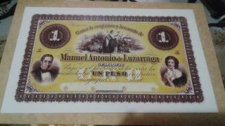 Ecuador - Facsimil/specimen Un Peso Manuel Antonio De Luzarraga (unc) - Roi photo