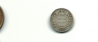 Guyana 1936 4 Pence Silver Coin photo