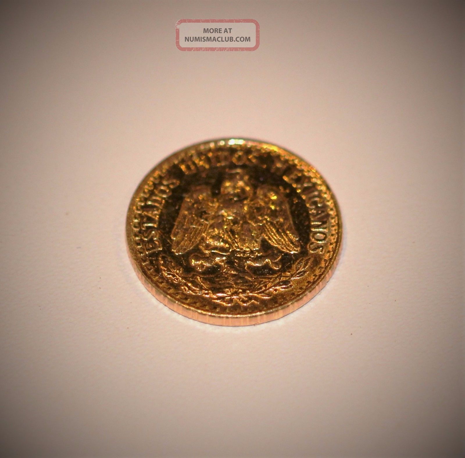 Mexican Gold Dos Pesos 1945 Year Coin Gold Mexican 2 Pesos