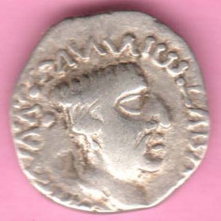 Ancient - Western Kshatraps - King Nahapana ' S Pic - Drachm - Rarest Silver Coin - 22 photo