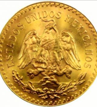 1945 Mexico 2 Peso Gold Coin photo