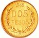 1945 Mexico 2 Peso Gold Coin Mexico photo 2