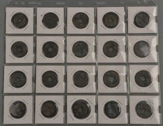 Collectible20pcs Chinese Bronze Coin Old Dynasty Antique Currency Cash photo