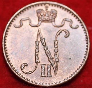 Uncirculated 1912 Finland 1 Penni Foreign Coin S/h photo