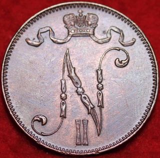 Uncirculated 1906 Finland 5 Pennia Foreign Coin S/h photo