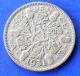 Silver 1931 Great Britain 6 Pence George V Km 832 Oak Leaves Circ Bb44 Sixpence photo 1