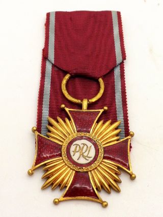 Vintage Polish Cross Of Merit Medal photo