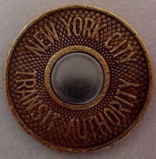 Vintage York City Nyc Subway Transit Authority Fare Token - Very Collectible photo
