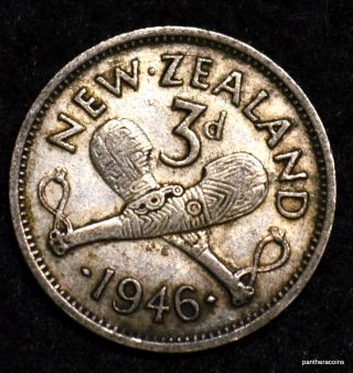 Zealand 3 Pence 1946 B2 photo