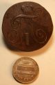 Copper Coin 2 Kopeks 1799.  E.  M.  Paul I (1796 - 1801) Russian Empire Russia photo 4