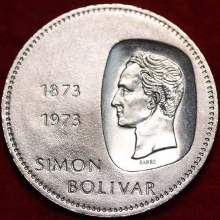 1973 Venezuela 10 Bolivares Silver Foreign Coin S/h photo