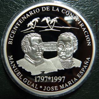 Venezuela 500 Bolivares 1997 Silver Proof Y 74 