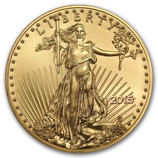 2015 1/10 Oz American $5 Gold Eagle Brilliant Uncirculated photo