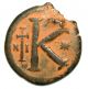 Byzantine Brozne Coin Half Follis Anastasius Nikomedia Ae21 Coins: Ancient photo 1