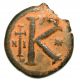 Byzantine Brozne Coin Half Follis Anastasius Nikomedia Ae21 Coins: Ancient photo 3