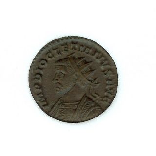 Diocletian 284 - 305 Ad.  Ae Antoninianus - Ric V 28,  Jupiter Reverse - Very Fine, photo