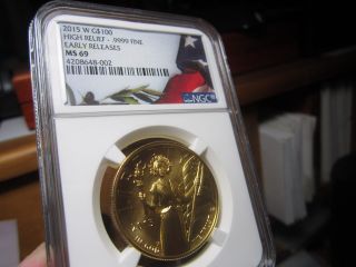 2015 Ultra High Relief - Early Releases - Ngc Ms - 69 1 Oz Of Gold photo